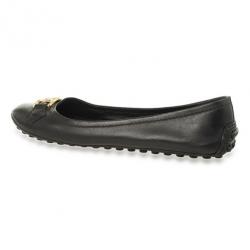 مملوكة مسبقًا Louis Vuitton Black Leather Oxford Ballet Flats Size 39