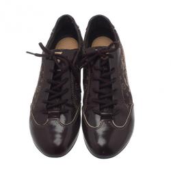 Pre Owned حذاء رياضي لوي فيتون مونوغرام ميني لين بني مقاس 40