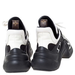 Louis Vuitton White/Black Leather and Mesh LV Archlight Sneakers Size 37