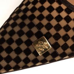 Pre Owned Louis Vuitton Brown Damier Pony Hair Strappy Sandals Size 37