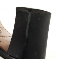 مملوكة مسبقًا Louis Vuitton Mini Lin Bordeaux Fabric & Leather Pointy Mules Size 37