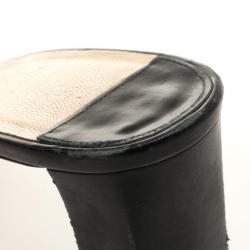 مملوكة مسبقًا Louis Vuitton Mini Lin Bordeaux Fabric & Leather Pointy Mules Size 37