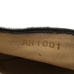 مملوكة مسبقًا Louis Vuitton Mini Lin Bordeaux Fabric & Leather Pointy Mules Size 37