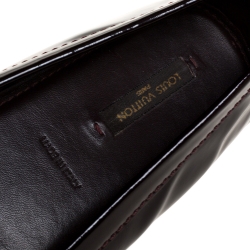 Pre Owned Louis Vuitton Burgundy Patent Leather Oxford Driving Loafers Size 38.5