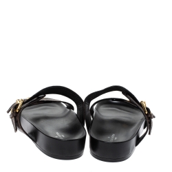 مملوكة مسبقًا Louis Vuitton Brown Monogram Canvas Bom Dia Flat Slides Size 41