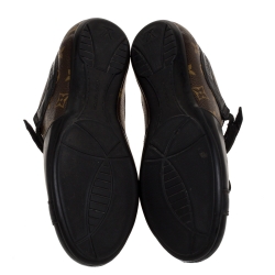 Louis Vuitton Brown/Black Leather And Monogram Canvas Globe Trotter Sneakers Size 39