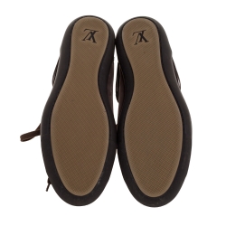 Louis Vuitton Brown Monogram Canvas & Leather Brea Sneaker Boots Size 39
