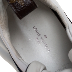 Louis Vuitton White/Blue Leather And Mesh Archlight Lace Up Sneakers Size 35.5