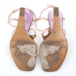 Pre Owned Louis Vuitton Brown Capricieuse Wedge Sandals Size 39.5