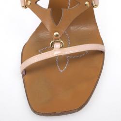 Pre Owned Louis Vuitton Brown Capricieuse Wedge Sandals Size 39.5