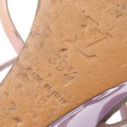 Pre Owned Louis Vuitton Brown Capricieuse Wedge Sandals Size 39.5