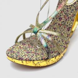 مملوكة مسبقًا Louis Vuitton Metallic Feerique Morganne Wedge Sandals Size 40