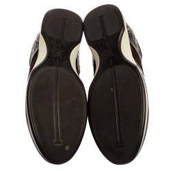 Pre Owned حذاء رياضي لوي فيتون سويدي وجلد بني مونوغرامي مقاس 39