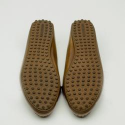 Pre Owned Louis Vuitton Brown Glazed Leather Cluny Loafers Size 37.5