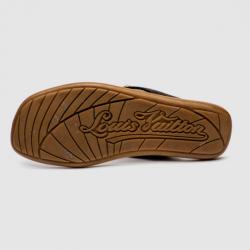 Pre Owned Louis Vuitton Brown Leather Studded Flat Thong Slippers Size 40 