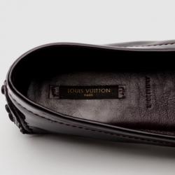 Pre Owned Louis Vuitton Burgundy Patent Leather Oxford Loafers Size 38