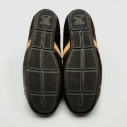 Pre Owned Louis Vuitton Brown Suede & Leather Sneakers Size 39