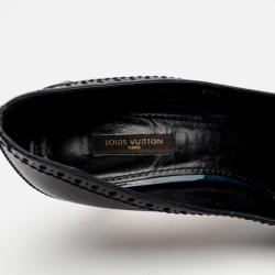 مملوكة مسبقًا Louis Vuitton Black Leather Brogue Pumps Size 38.5