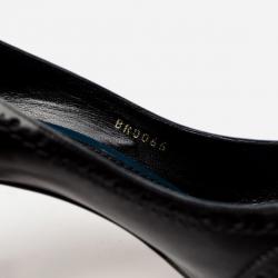 مملوكة مسبقًا Louis Vuitton Black Leather Brogue Pumps Size 38.5