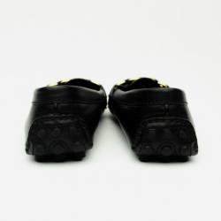 Pre Owned Louis Vuitton Black Leather Oxford Loafers Size 37