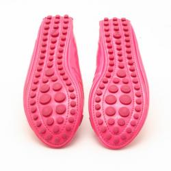 Pre Owned Louis Vuitton Pink Patent Oxford Ballerina Flats Size 38