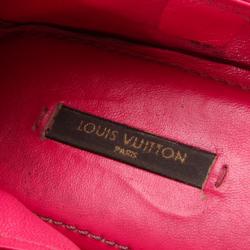 Pre Owned Louis Vuitton Pink Patent Oxford Ballerina Flats Size 38