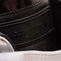 Pre Owned Louis Vuitton Black and Silver Disco Sneakers Size 37.5