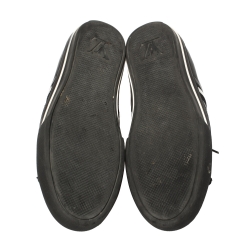 مملوكة مسبقًا Louis Vuitton Black Leather And Suede Low Top Sneakers Size 37.5