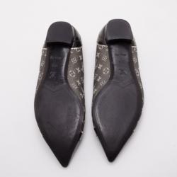 Pre Owned Louis Vuitton Min Lin Pointed Toe Flats Size 38.5
