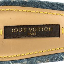 Louis Vuitton Grenadine Monogram Denim Mules Size 38.5