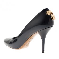 Pre Owned حذاء لوي فيتون أوه ريلي! جلد أسود لامع مقاس 39