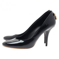 Pre Owned حذاء لوي فيتون أوه ريلي! جلد أسود لامع مقاس 39