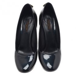 Pre Owned حذاء لوي فيتون أوه ريلي! جلد أسود لامع مقاس 39