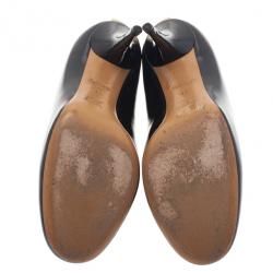 Pre Owned حذاء لوي فيتون أوه ريلي! جلد أسود لامع مقاس 39