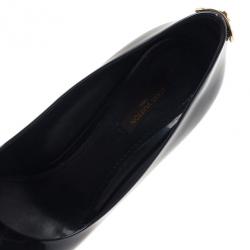 Pre Owned حذاء لوي فيتون أوه ريلي! جلد أسود لامع مقاس 39