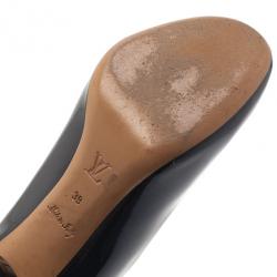 Pre Owned حذاء لوي فيتون أوه ريلي! جلد أسود لامع مقاس 39