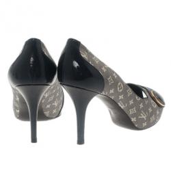 مملوكة مسبقًا حذاء كعب عالي لوي فيتون أيديل جودي مونوجرامي فتحة أصبع مقاس 37