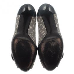 مملوكة مسبقًا حذاء كعب عالي لوي فيتون أيديل جودي مونوجرامي فتحة أصبع مقاس 37