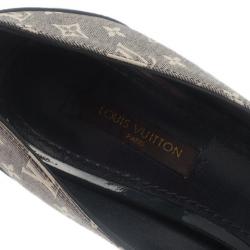 مملوكة مسبقًا حذاء كعب عالي لوي فيتون أيديل جودي مونوجرامي فتحة أصبع مقاس 37