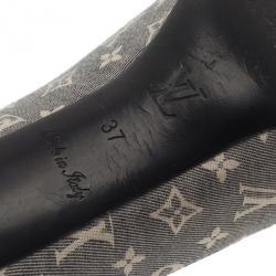 مملوكة مسبقًا حذاء كعب عالي لوي فيتون أيديل جودي مونوجرامي فتحة أصبع مقاس 37