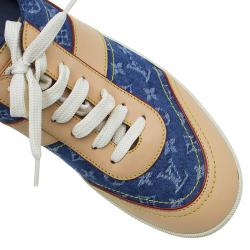 مملوكة مسبقًا Louis Vuitton Monogram Denim and Leather Sneakers Size 40