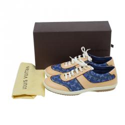 مملوكة مسبقًا Louis Vuitton Monogram Denim and Leather Sneakers Size 40