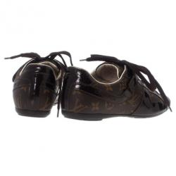 Pre Owned Louis Vuitton Monogram Canvas and Leather Sneakers Size 37.5