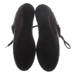 Pre Owned Louis Vuitton Monogram Canvas and Leather Sneakers Size 37.5