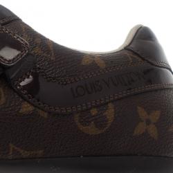 Pre Owned Louis Vuitton Monogram Canvas and Leather Sneakers Size 37.5