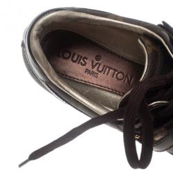 Pre Owned Louis Vuitton Monogram Canvas and Leather Sneakers Size 37.5