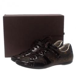 Pre Owned Louis Vuitton Monogram Canvas and Leather Sneakers Size 37.5