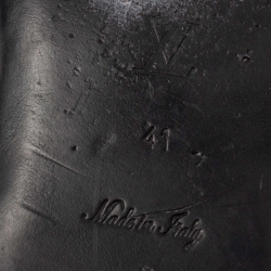 مملوكة مسبقًا Louis Vuitton Black Patent Leather Paradiso Flat Gladiator Sandals Size 41