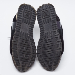 مملوكة مسبقًا Louis Vuitton Black/Brown Monogram Coated Canvas and Suede Run Away Sneakers Size 39