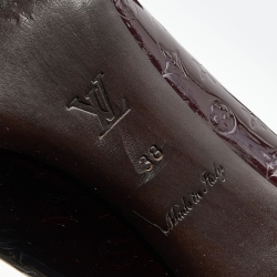 Pre Owned Louis Vuitton Amarante Monogram Vernis Leather Mary Jane Pumps Size 38